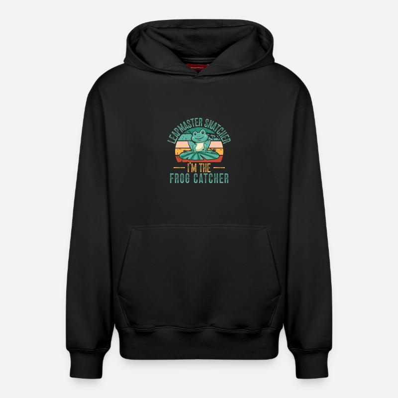 Frog Catcher Leapmaster Snatcher Frog - Relaxed Unisex Organic Hoodie – von SPREAD - Schwarz