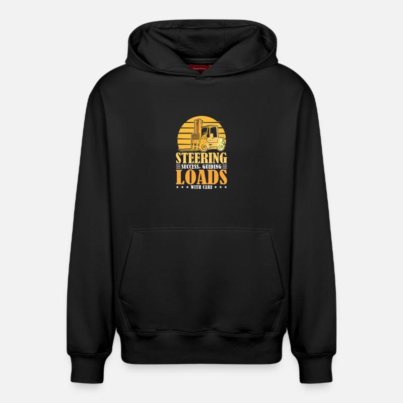 Staplerfahrer Englisch Spruch Stapler - Relaxed Unisex Organic Hoodie – von SPREAD - Schwarz