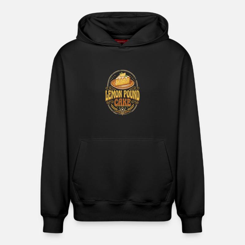 Lemon Pound Cake Logo - Sweat à capuche unisexe décontracté en coton biologique – de SPREAD - noir