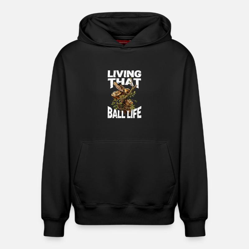 Königspython Schlangen Liebhaber Terrarium Python - Relaxed Unisex Organic Hoodie – von SPREAD - Schwarz