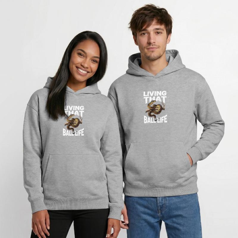 King Python Snakes Lover Terrarium Python Relaxed Unisex Organic Hoodie – by SPREAD
