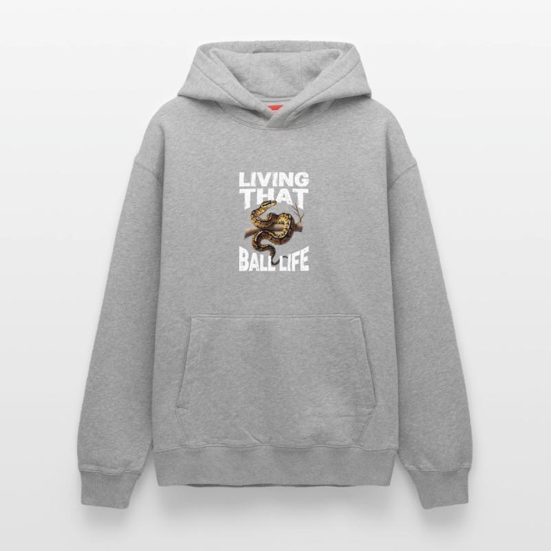 King Python Snakes Lover Terrarium Python Relaxed Unisex Organic Hoodie – by SPREAD