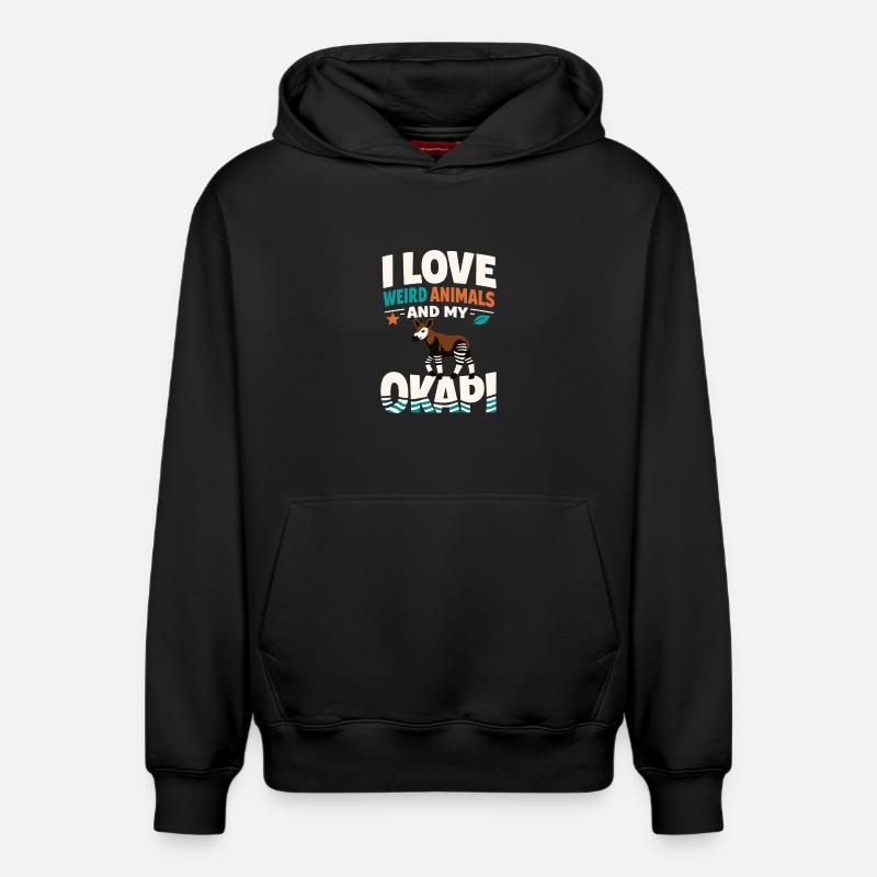 Okapi-liebhaber Okapi-tier Seltene Tierweltliebe - Relaxed Unisex Organic Hoodie – von SPREAD - Schwarz