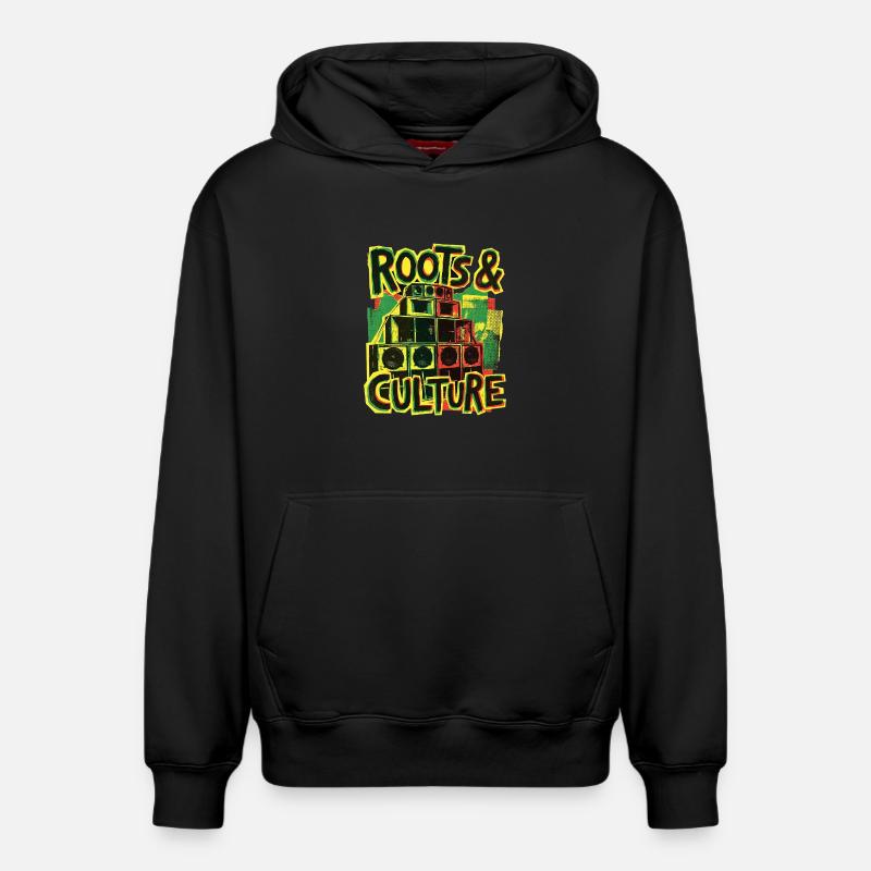 Roots Reggae Dub - Sweat à capuche unisexe décontracté en coton biologique – de SPREAD - noir
