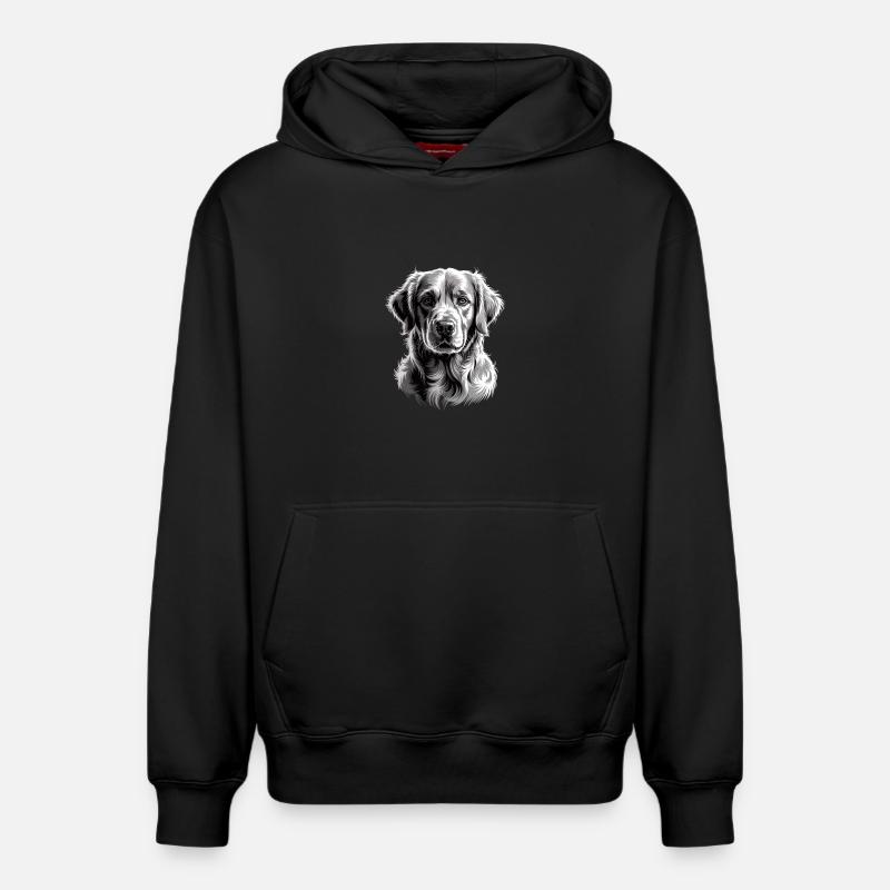 Labrador - Sweat à capuche unisexe décontracté en coton biologique – de SPREAD - noir
