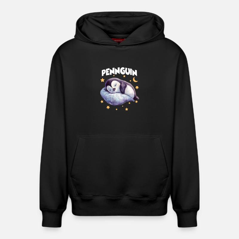 PennguinPinguin Pyjama Pennguin Langschläfer - Relaxed Unisex Organic Hoodie – von SPREAD - Schwarz