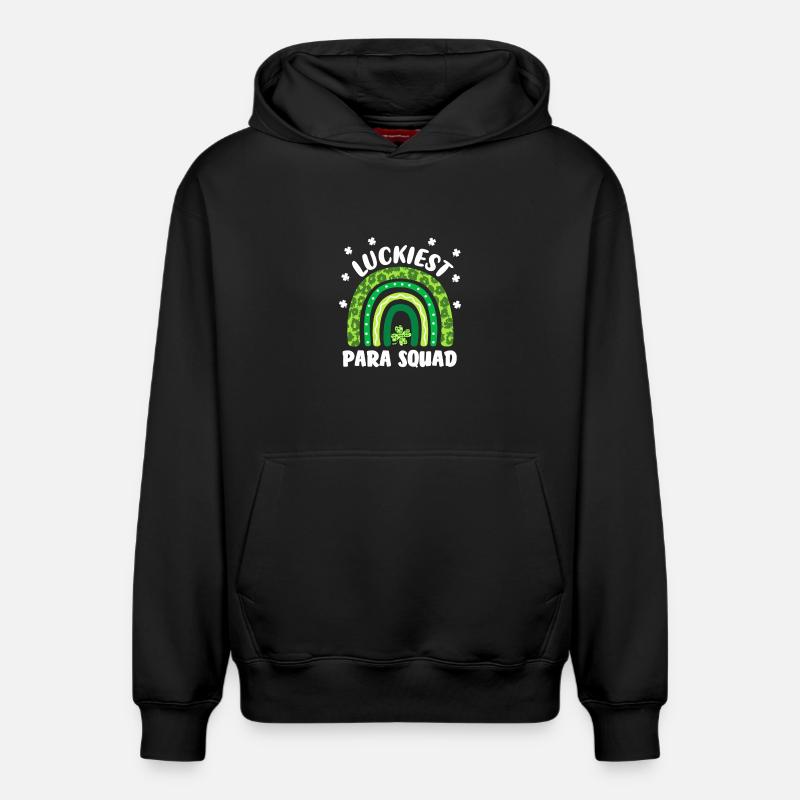 Luckiest Para Squad - Relaxed Unisex Organic Hoodie – by SPREAD - black