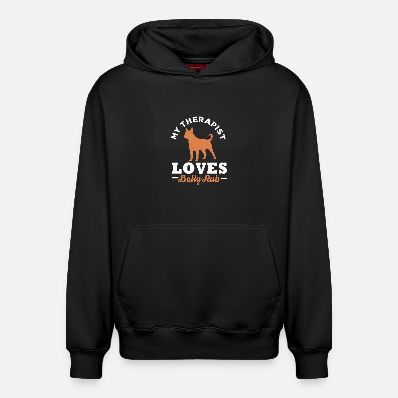 Frengle Dog - Sweat à capuche unisexe décontracté en coton biologique – de SPREAD - noir