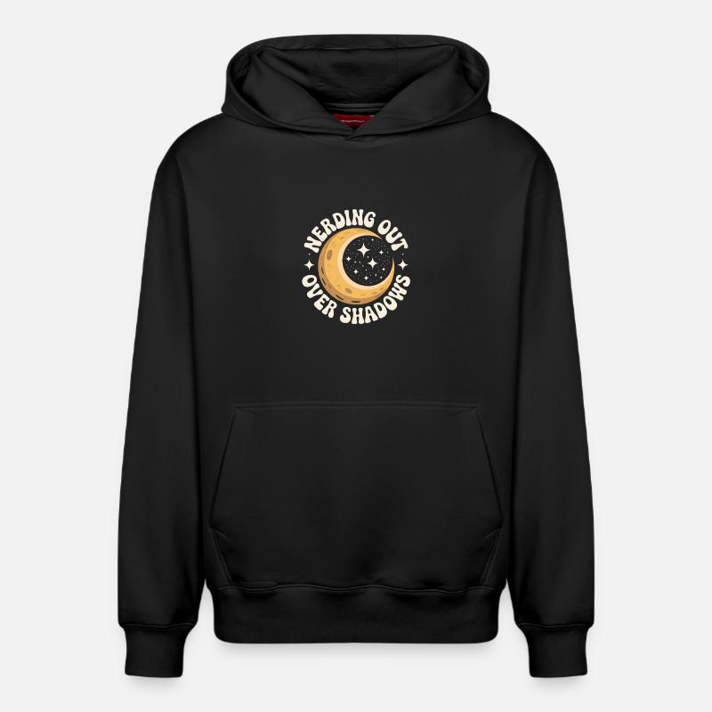 Shadow Nerd | Solar eclipse - Relaxed Unisex Organic Hoodie – by SPREAD - black