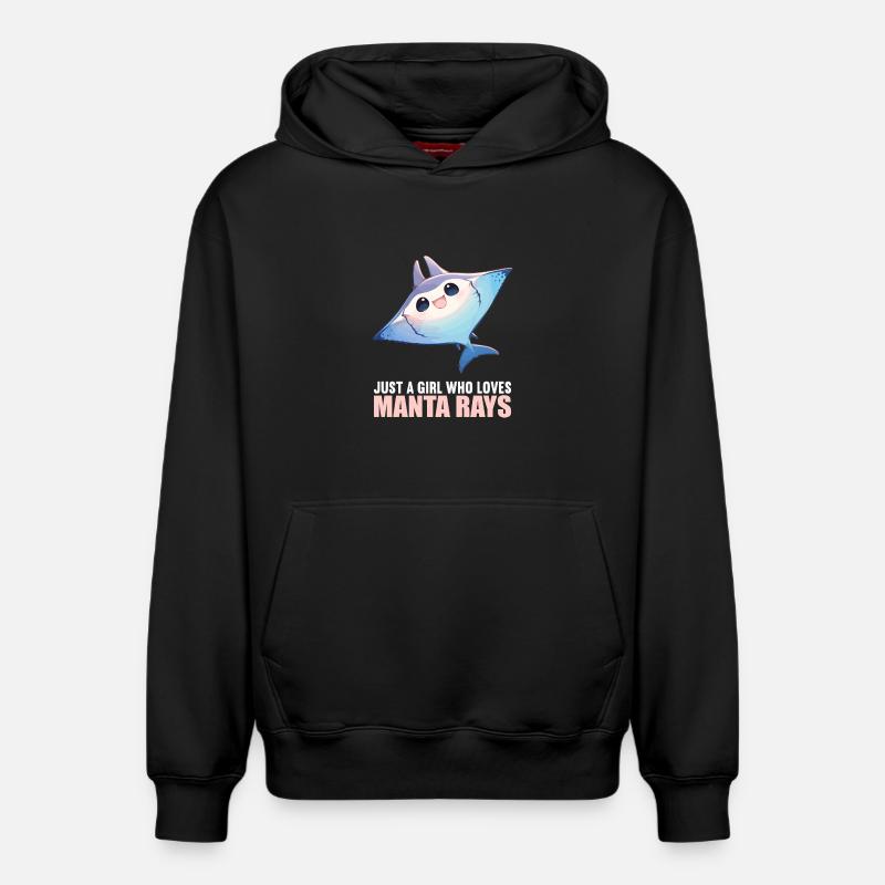 Rochen Mantarochen - Relaxed Unisex Organic Hoodie – von SPREAD - Schwarz