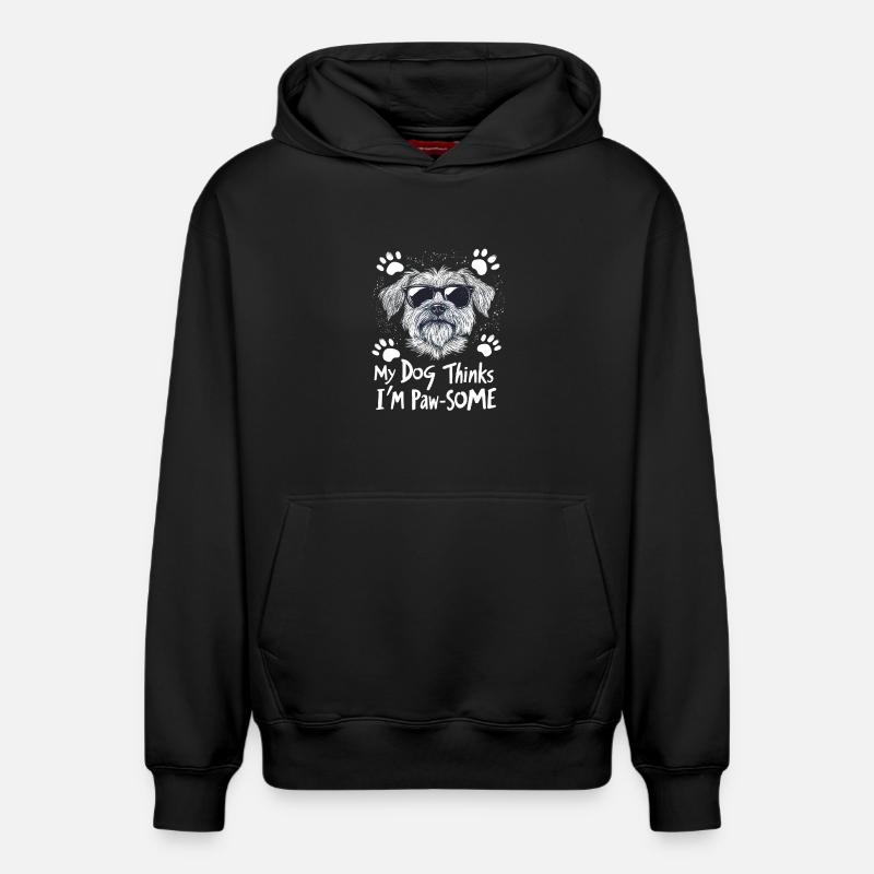 Propriétaire de chien Pawsome - Sweat à capuche unisexe décontracté en coton biologique – de SPREAD - noir