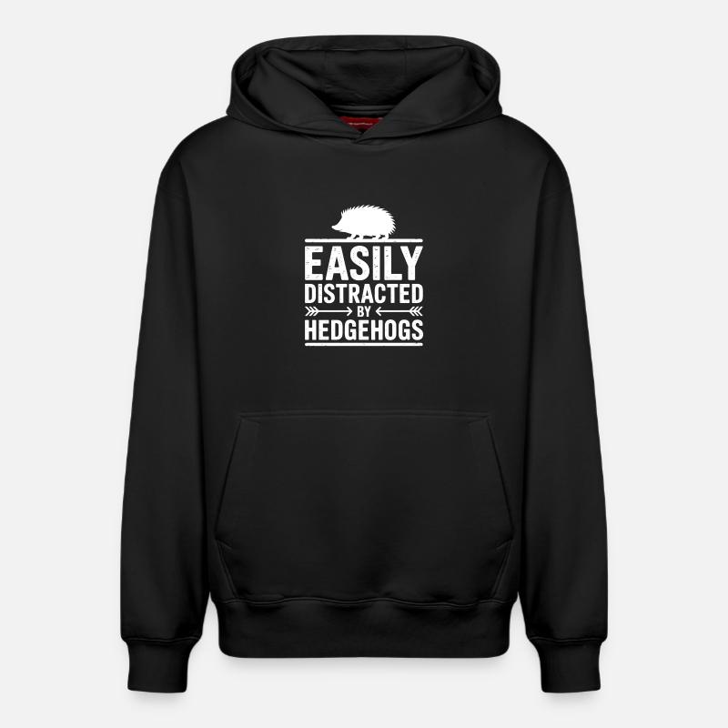 Igel Sprüche Igel Lustiges Igel Geschenk - Relaxed Unisex Organic Hoodie – von SPREAD - Schwarz