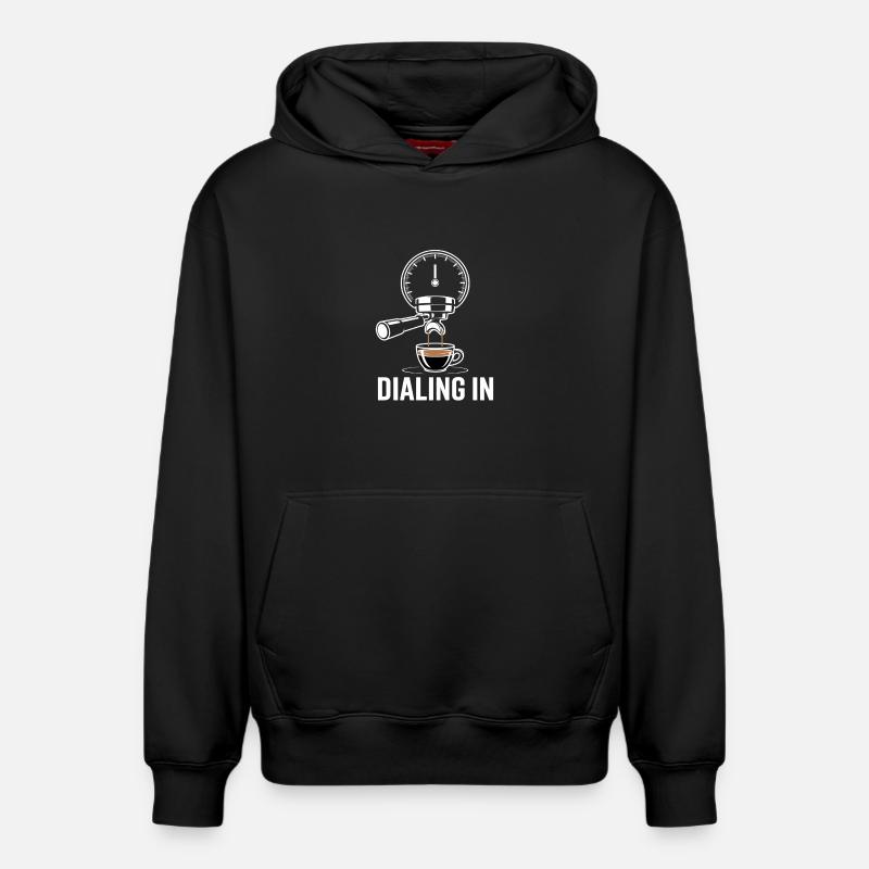 Rituel de l’espresso en phase - Sweat à capuche unisexe décontracté en coton biologique – de SPREAD - noir