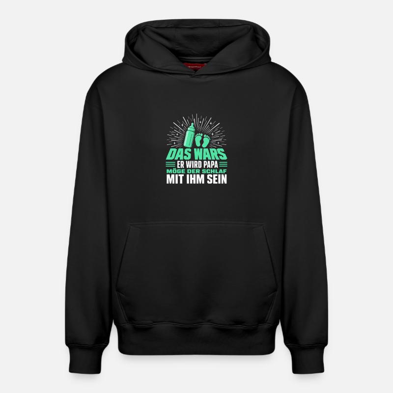 Das Wars Er wird Papa - Relaxed Unisex Organic Hoodie – von SPREAD - Schwarz