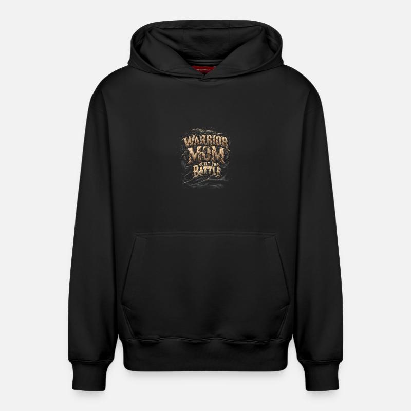 Krieger-Mutter - Relaxed Unisex Organic Hoodie – von SPREAD - Schwarz