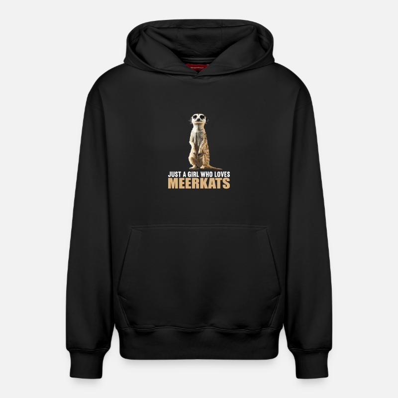 Suricate Erdmännchen - Sweat à capuche unisexe décontracté en coton biologique – de SPREAD - noir