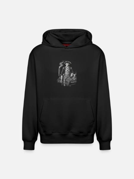 George Washington Grilling BBQ - Relaxed Unisex Organic Hoodie – by SPREAD - black