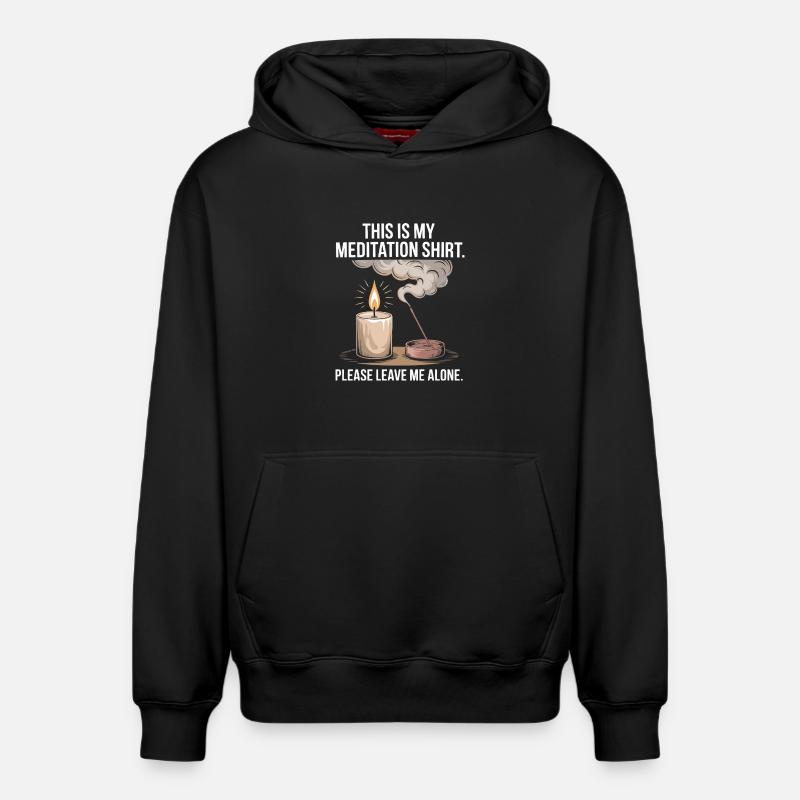 Funny Meditation Introvert Mindfulness Design - Sweat à capuche unisexe décontracté en coton biologique – de SPREAD - noir