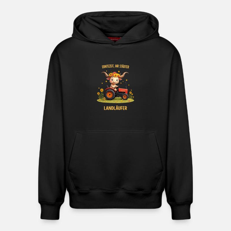 Harvest Time Landläufer - Sweat à capuche unisexe décontracté en coton biologique – de SPREAD - noir