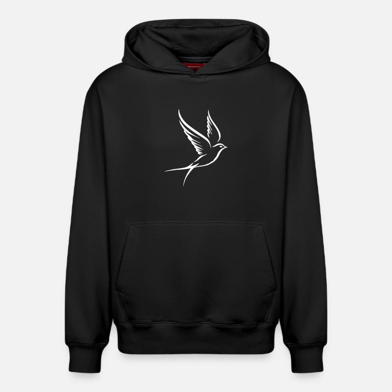 Pigeon oiseau - Sweat à capuche unisexe décontracté en coton biologique – de SPREAD - noir
