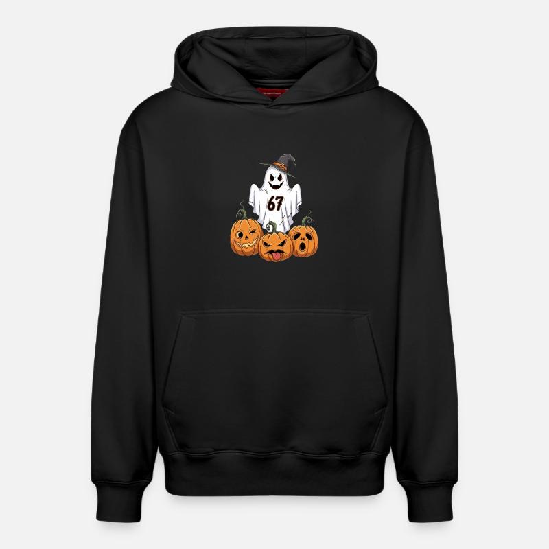 Ghost 67 Citrouilles d’Halloween - Sweat à capuche unisexe décontracté en coton biologique – de SPREAD - noir