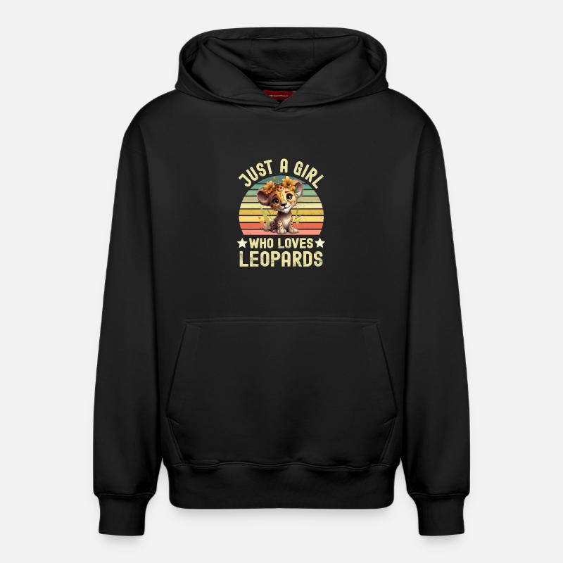 Leopard - Relaxed Unisex Organic Hoodie – von SPREAD - Schwarz