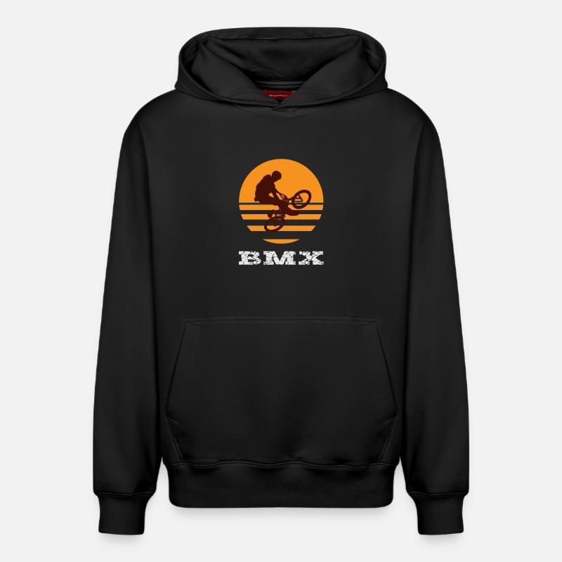 BMX - Sweat à capuche unisexe décontracté en coton biologique – de SPREAD - noir