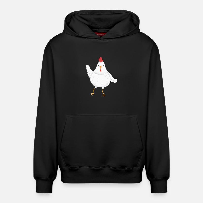 Poulet poules - Sweat à capuche unisexe décontracté en coton biologique – de SPREAD - noir