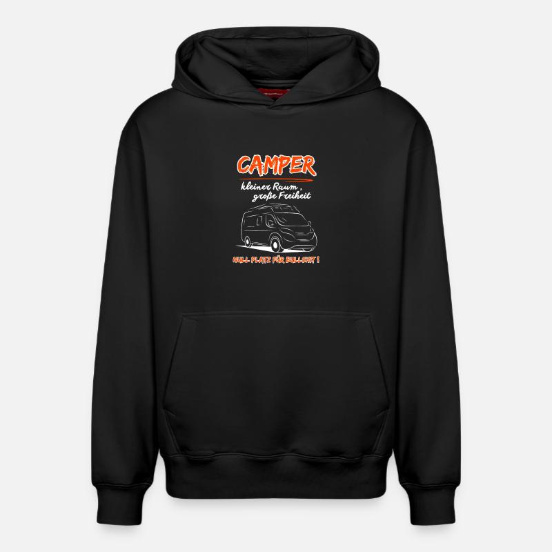 Déclaration du camping-car - Sweat à capuche unisexe décontracté en coton biologique – de SPREAD - noir