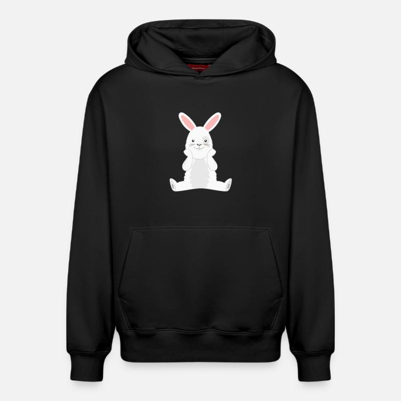 Lapin lapin - Sweat à capuche unisexe décontracté en coton biologique – de SPREAD - noir