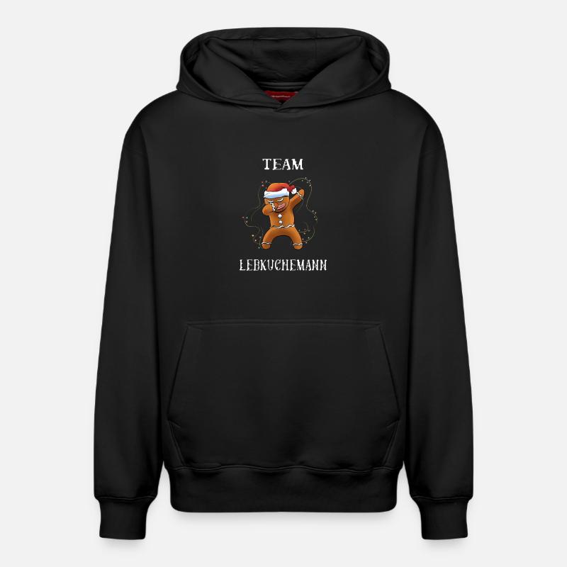 Équipe Gingerbread - Sweat à capuche unisexe décontracté en coton biologique – de SPREAD - noir