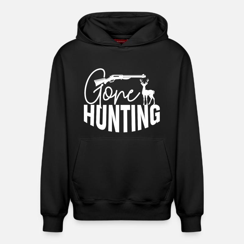 Partie à la chasse - Sweat à capuche unisexe décontracté en coton biologique – de SPREAD - noir