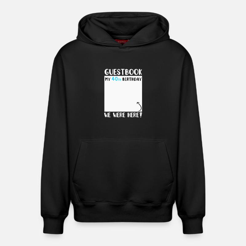 40e anniversaire - Sweat à capuche unisexe décontracté en coton biologique – de SPREAD - noir