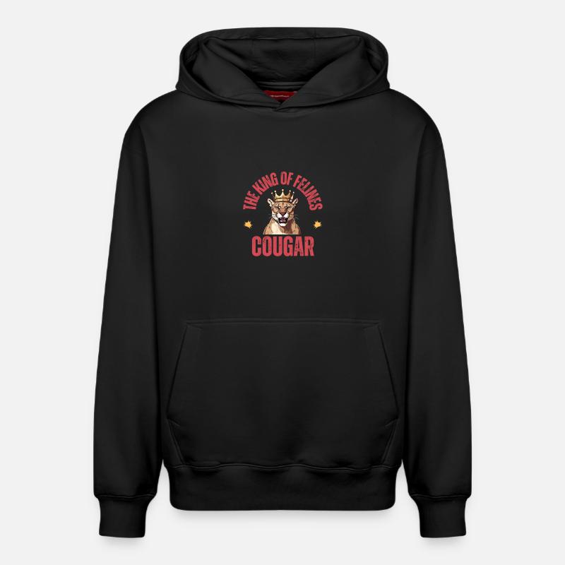 Couguar agressif - Sweat à capuche unisexe décontracté en coton biologique – de SPREAD - noir