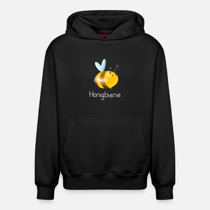 Abeille - Sweat à capuche unisexe décontracté en coton biologique – de SPREAD - noir