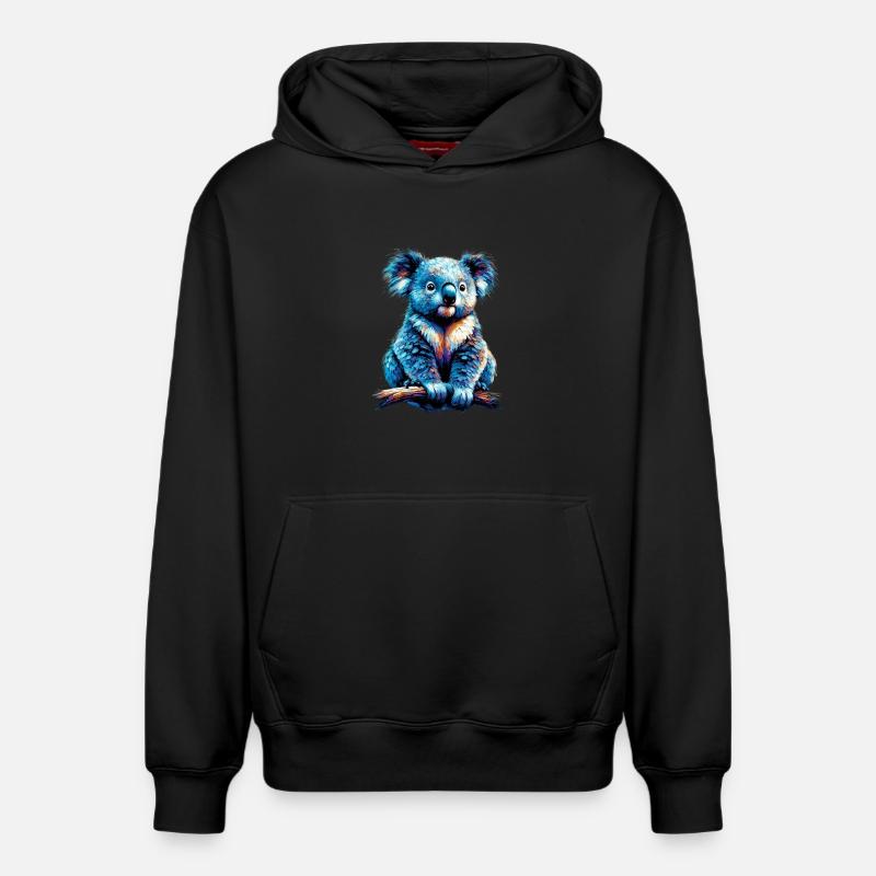 Koala - Sweat à capuche unisexe décontracté en coton biologique – de SPREAD - noir