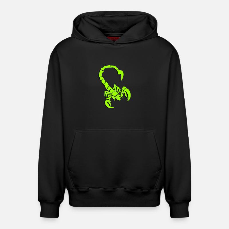 skorpion_01_3d - Sweat à capuche unisexe décontracté en coton biologique – de SPREAD - noir