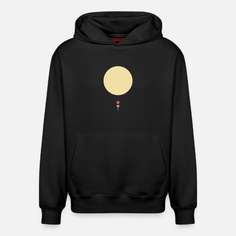 Système solaire minimal - Sweat à capuche unisexe décontracté en coton biologique – de SPREAD - noir