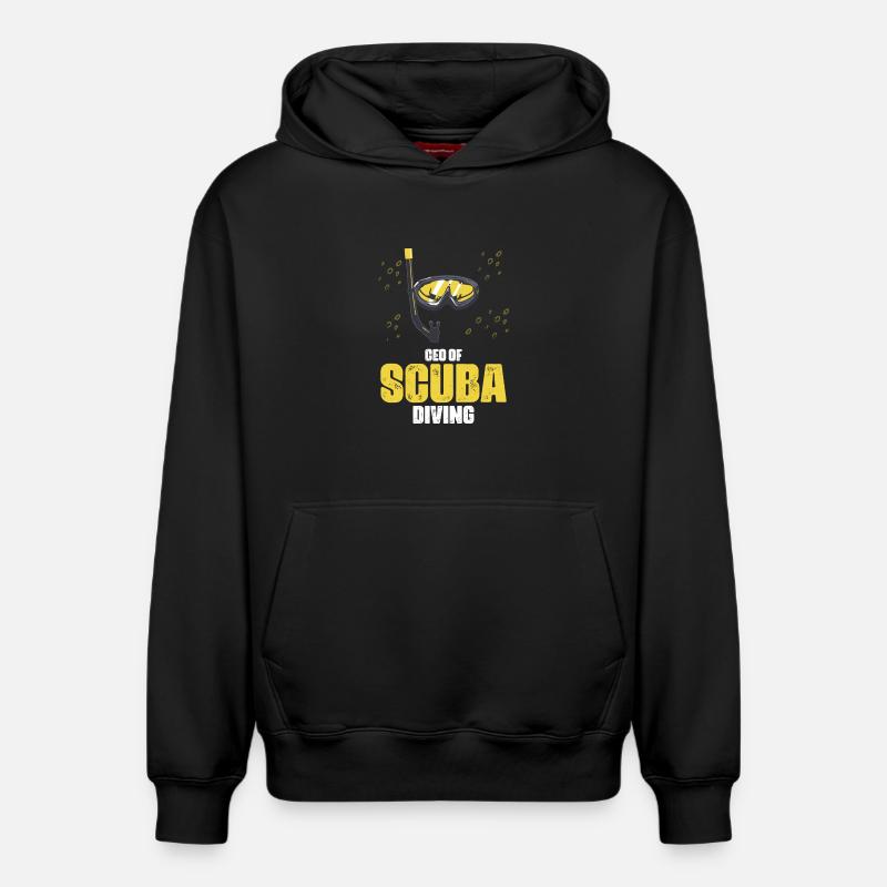 Plongeur en apnée Design - Sweat à capuche unisexe décontracté en coton biologique – de SPREAD - noir