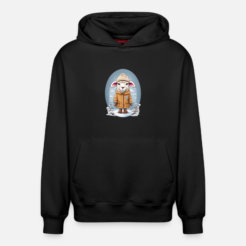 Mouton doux - Sweat à capuche unisexe décontracté en coton biologique – de SPREAD - noir