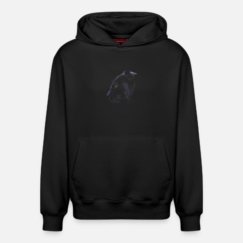 Panthère - Sweat à capuche unisexe décontracté en coton biologique – de SPREAD - noir