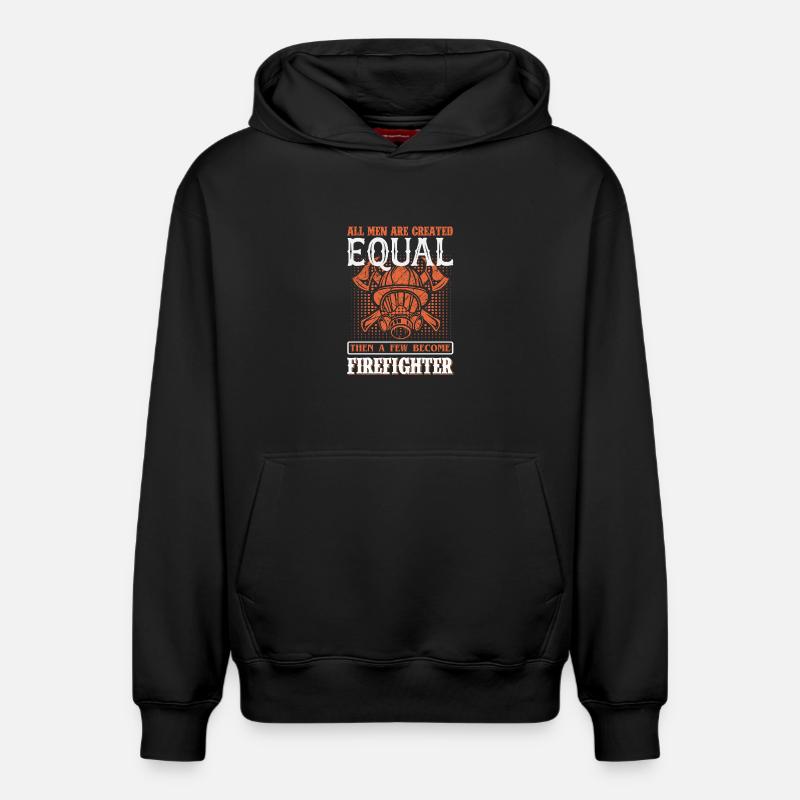 Pompier - Sweat à capuche unisexe décontracté en coton biologique – de SPREAD - noir