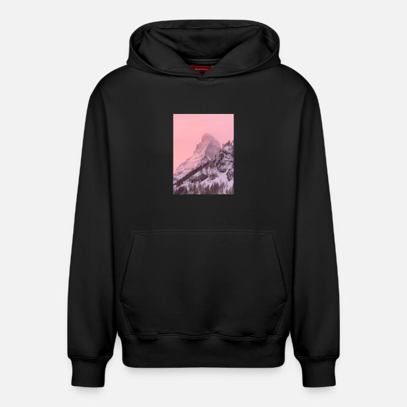 Matterhorn 3 - Sweat à capuche unisexe décontracté en coton biologique – de SPREAD - noir