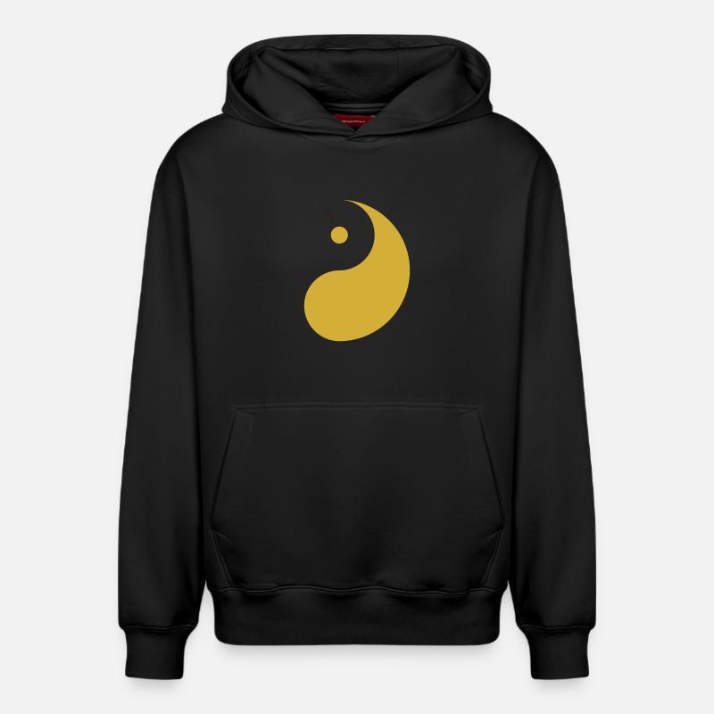 Yang Gold - Sweat à capuche unisexe décontracté en coton biologique – de SPREAD - noir