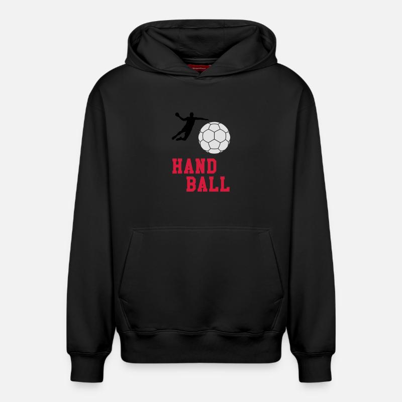 Handball - Sweat à capuche unisexe décontracté en coton biologique – de SPREAD - noir
