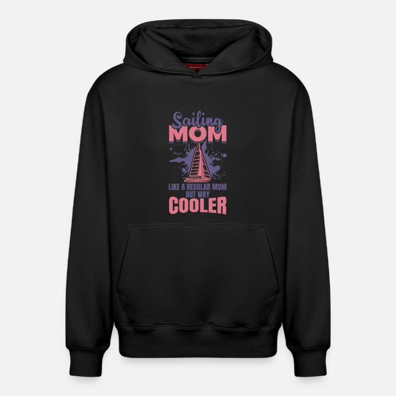 Maman marin - Sweat à capuche unisexe décontracté en coton biologique – de SPREAD - noir