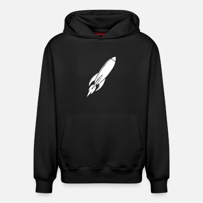 fusée - Sweat à capuche unisexe décontracté en coton biologique – de SPREAD - noir