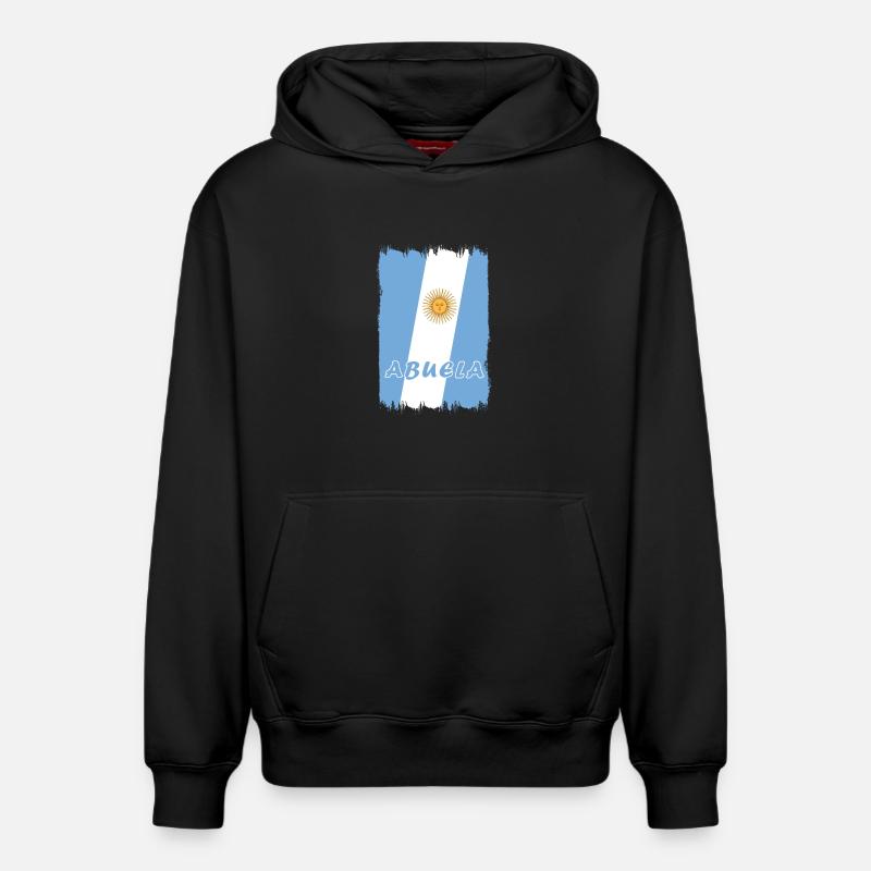 Argentinien Großmutter Design - Relaxed Unisex Organic Hoodie – von SPREAD - Schwarz