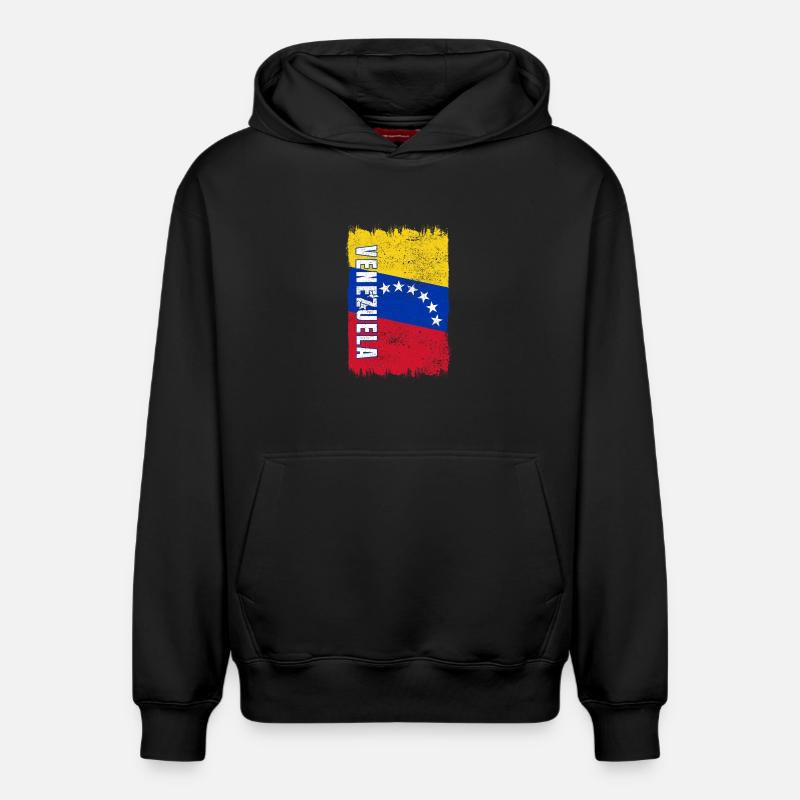 Drapeau du Venezuela - Sweat à capuche unisexe décontracté en coton biologique – de SPREAD - noir