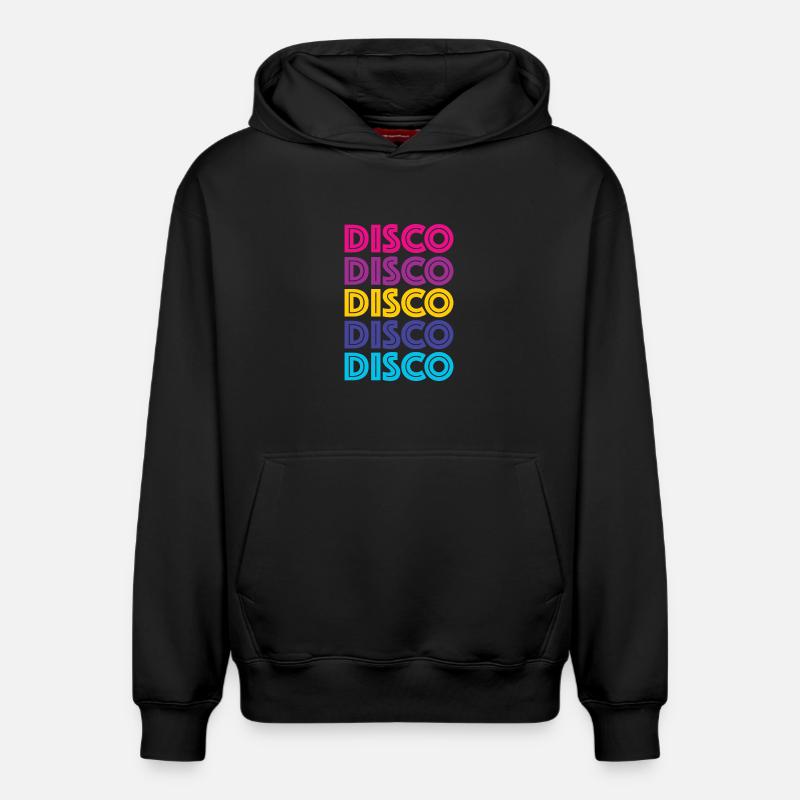 Disco Disco Disco - Sweat à capuche unisexe décontracté en coton biologique – de SPREAD - noir
